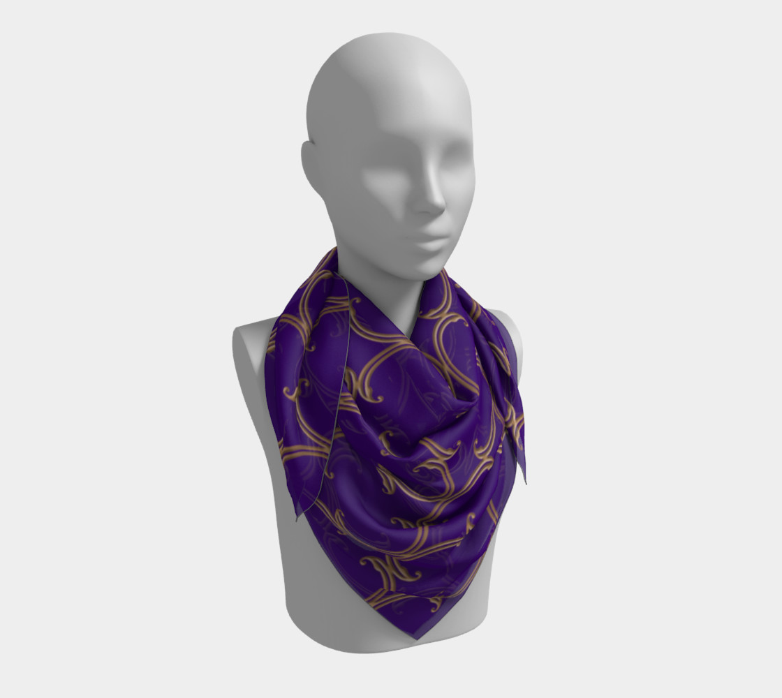 Moroccan Lattice in Purple and Faux Gold preview #3