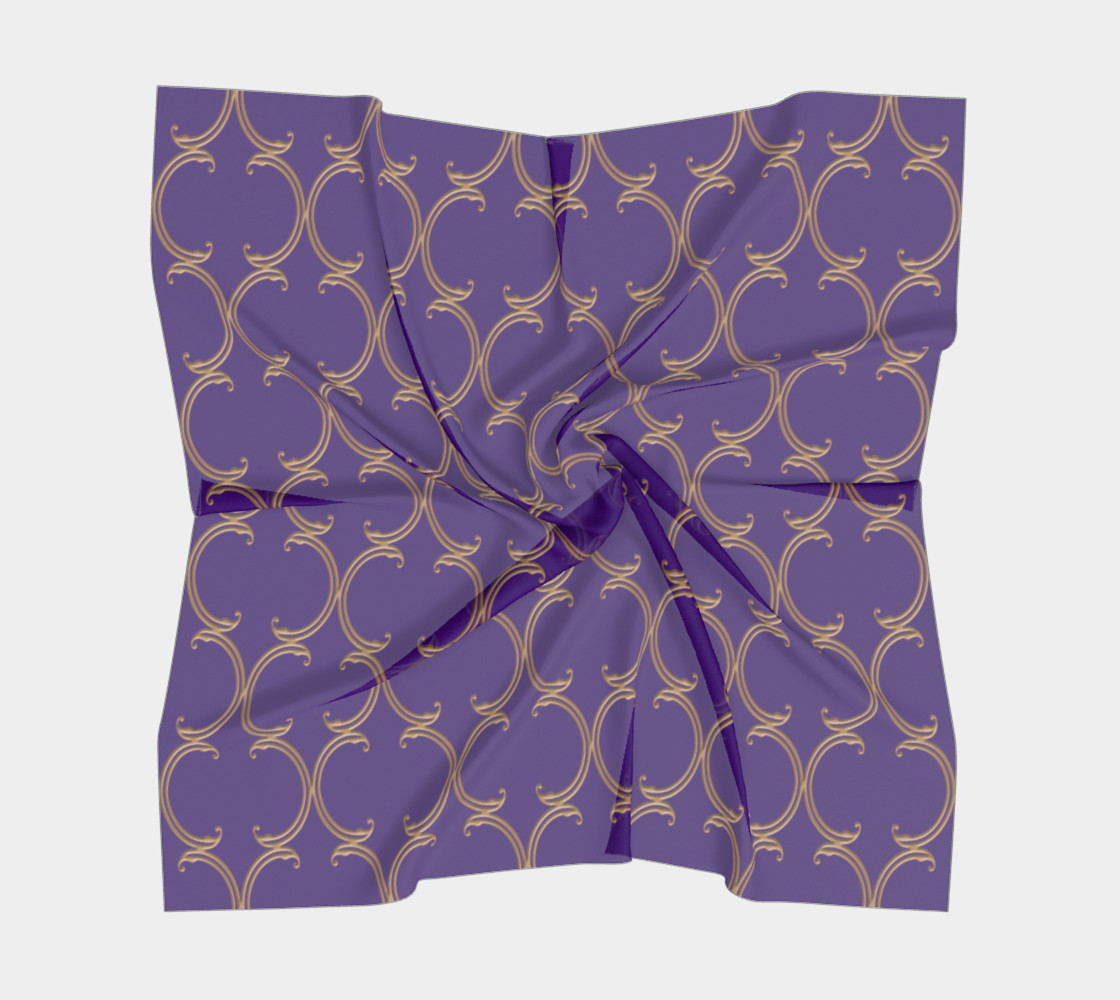 Moroccan Lattice in Purple and Faux Gold preview #5