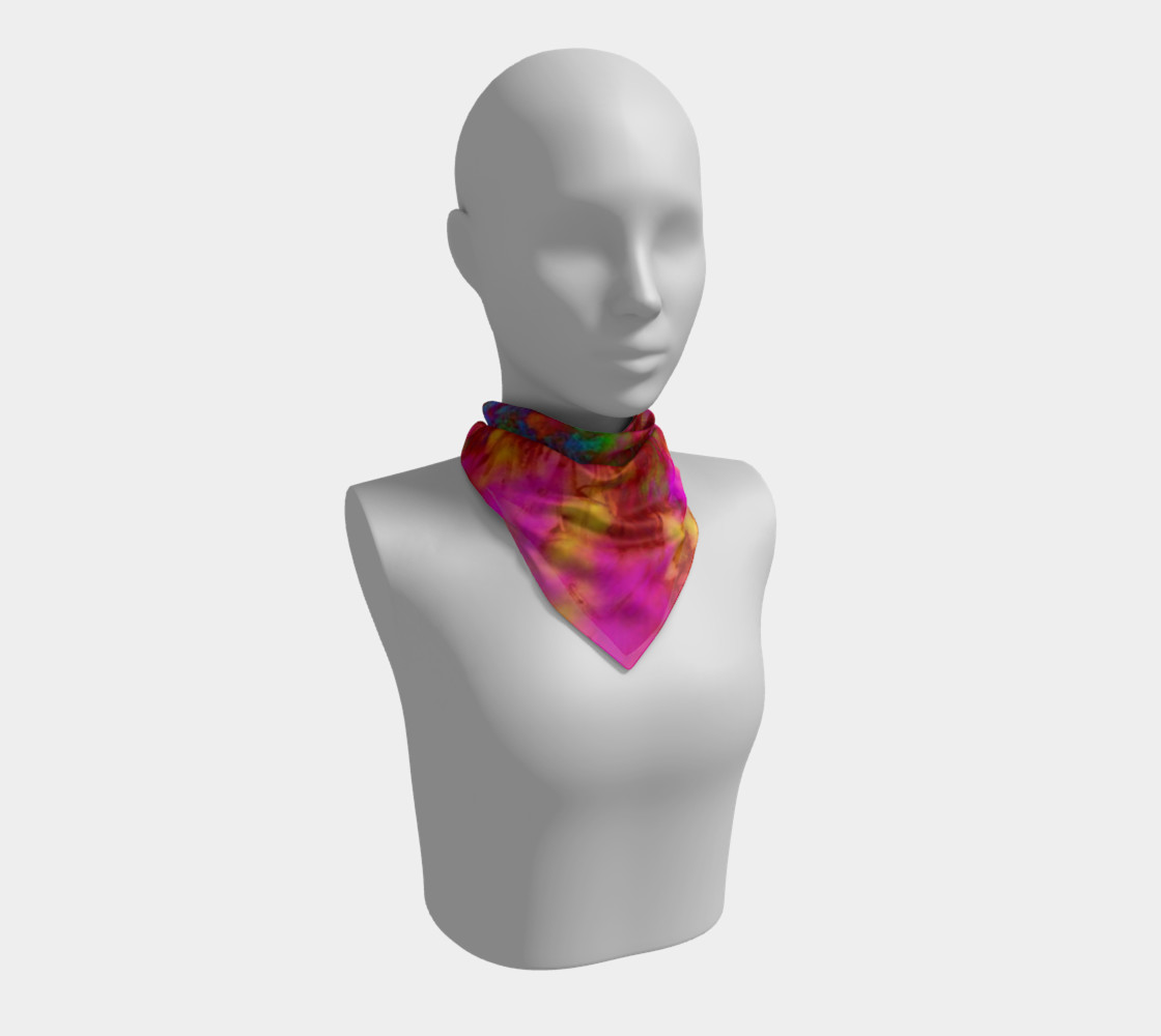 Neon Branches silk scarf preview #1