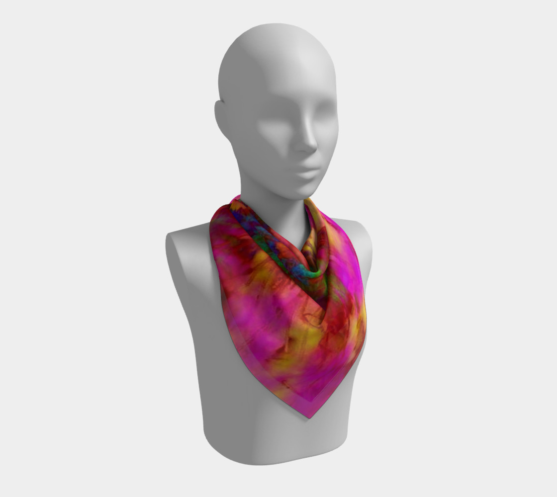 Neon Branches silk scarf preview #2