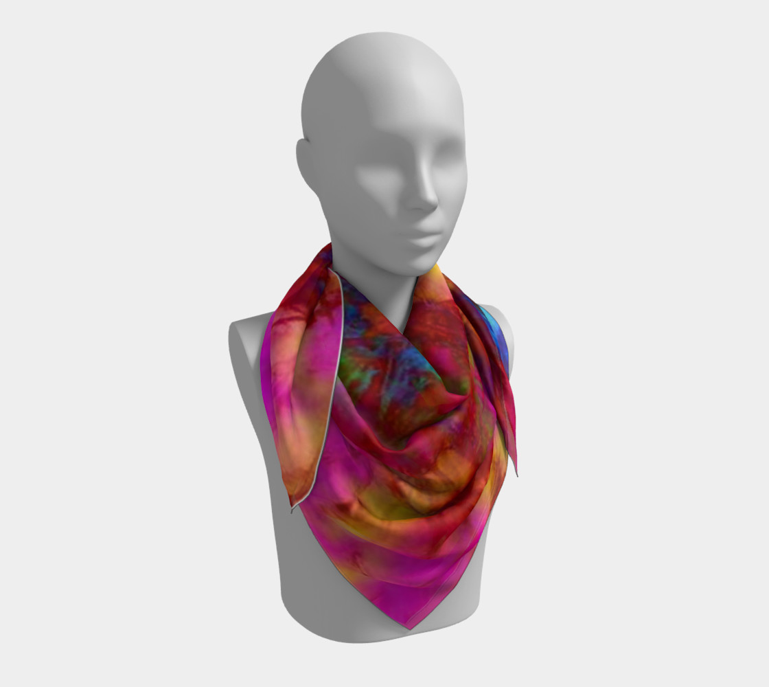 Neon Branches silk scarf preview #3