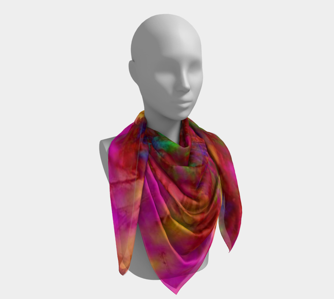 Neon Branches silk scarf preview #4