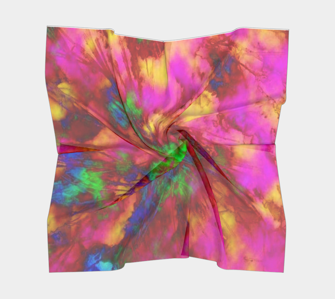 Neon Branches silk scarf preview #5