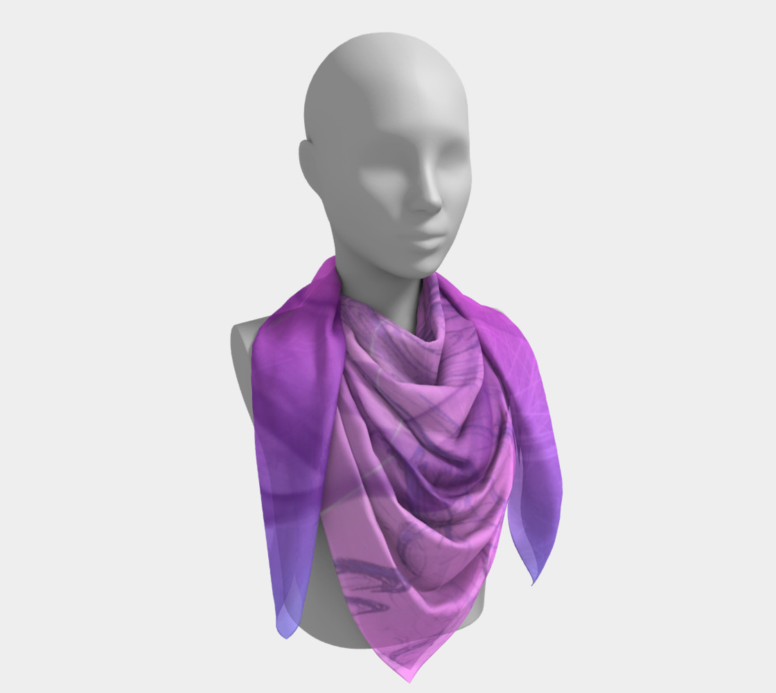 Purple Smoke Square Scarf preview #4