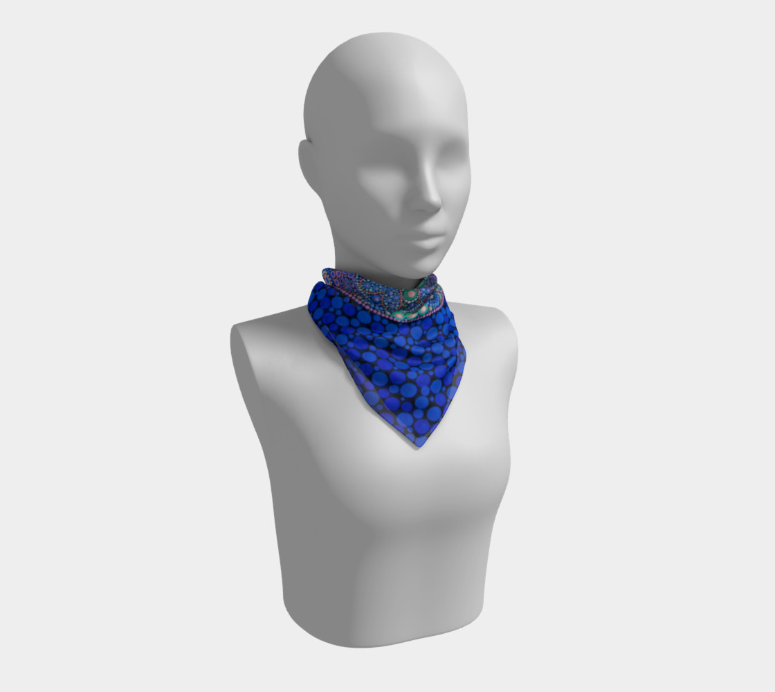BlinkitArtSquareScarfBlue preview #1