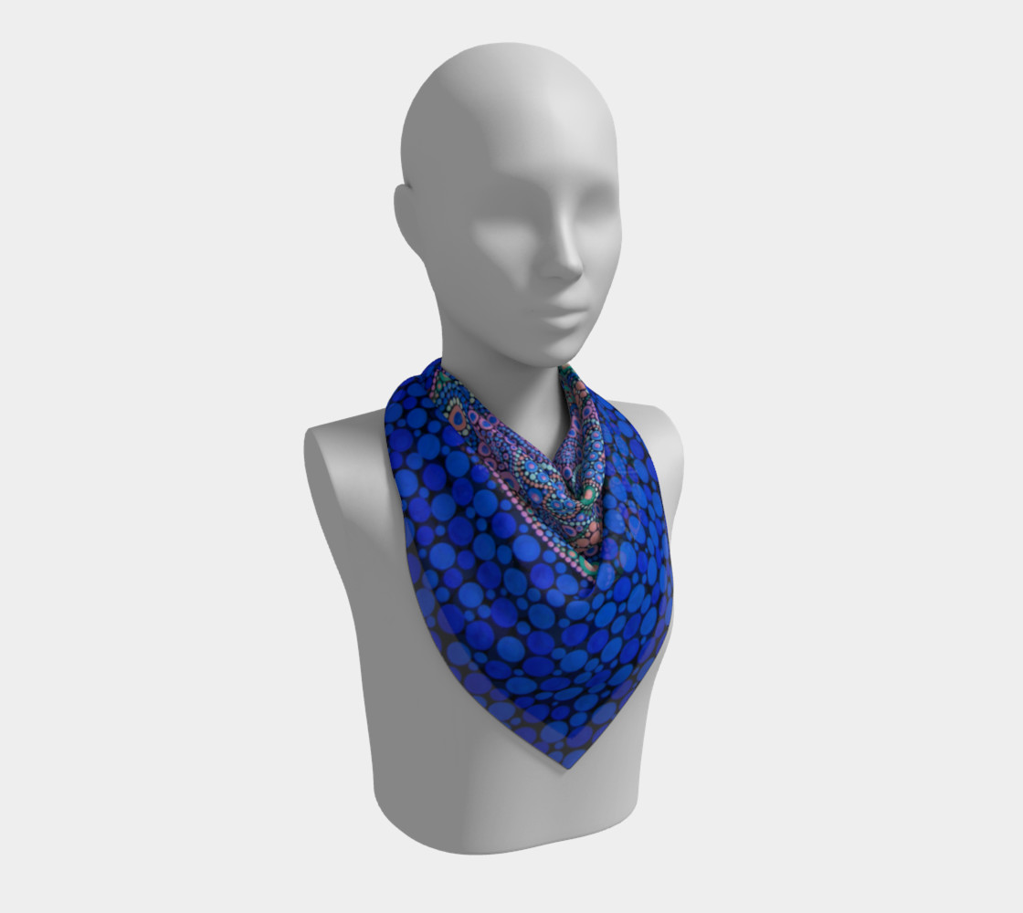 BlinkitArtSquareScarfBlue preview #2