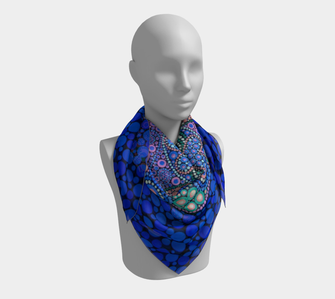 BlinkitArtSquareScarfBlue preview #3