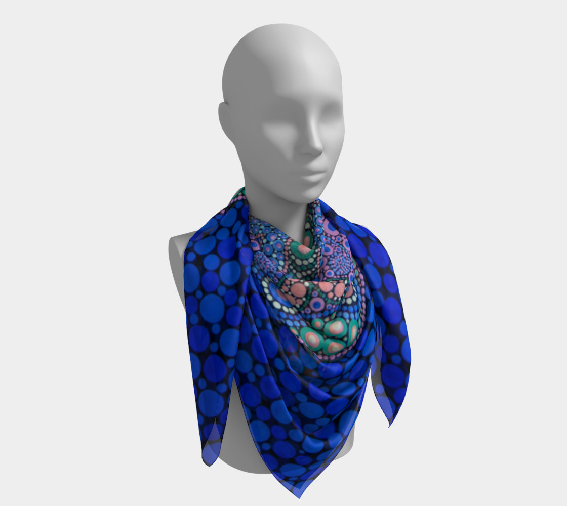 BlinkitArtSquareScarfBlue preview #4