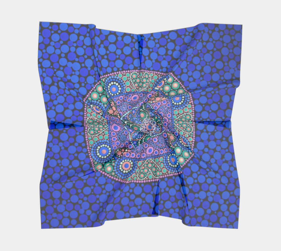 BlinkitArtSquareScarfBlue preview #5