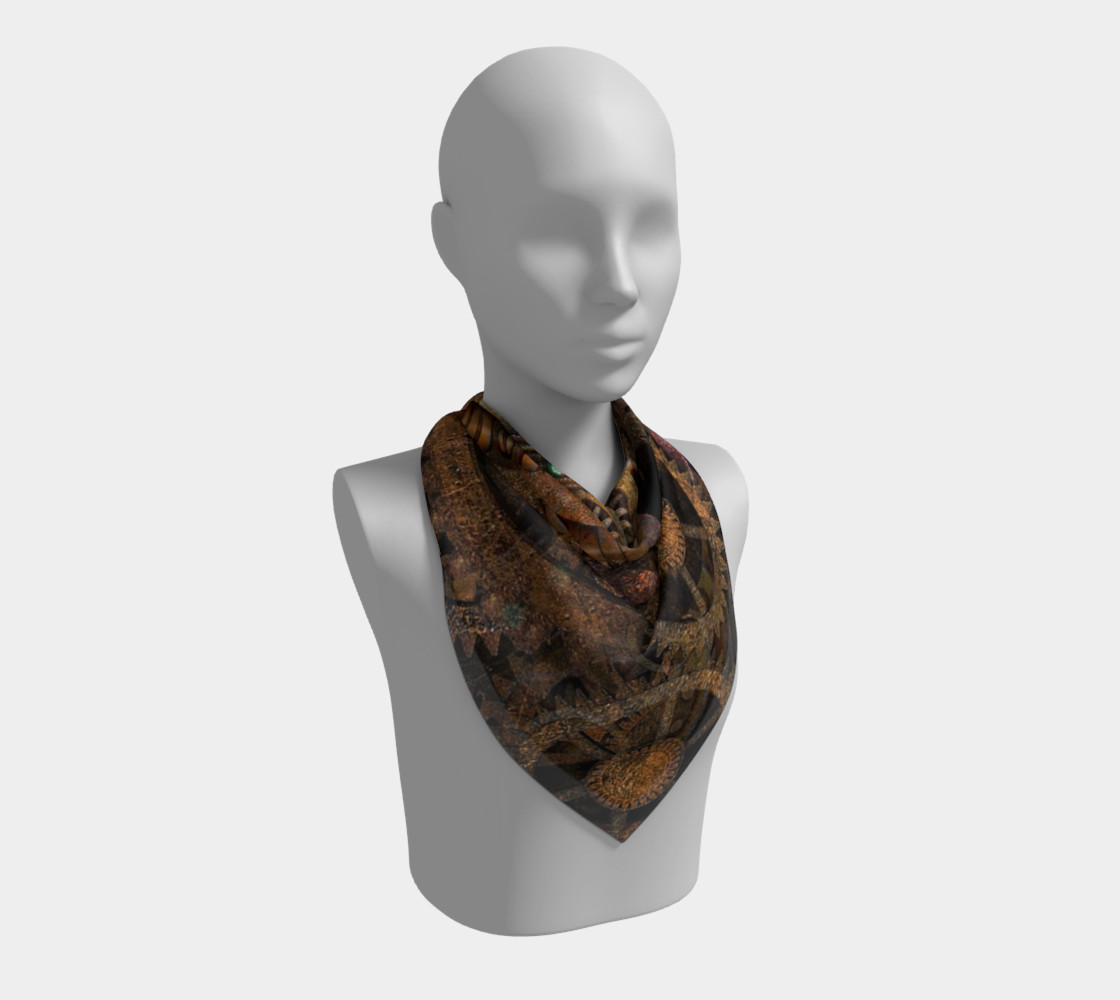 Steampunk Gears Square Scarf thumbnail #3