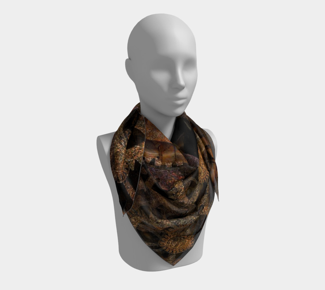 Steampunk Gears Square Scarf preview #3