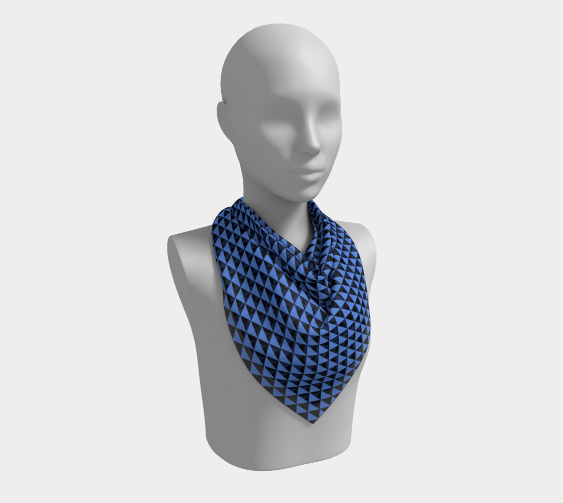 Black and Cornflower Blue Triangles preview #2