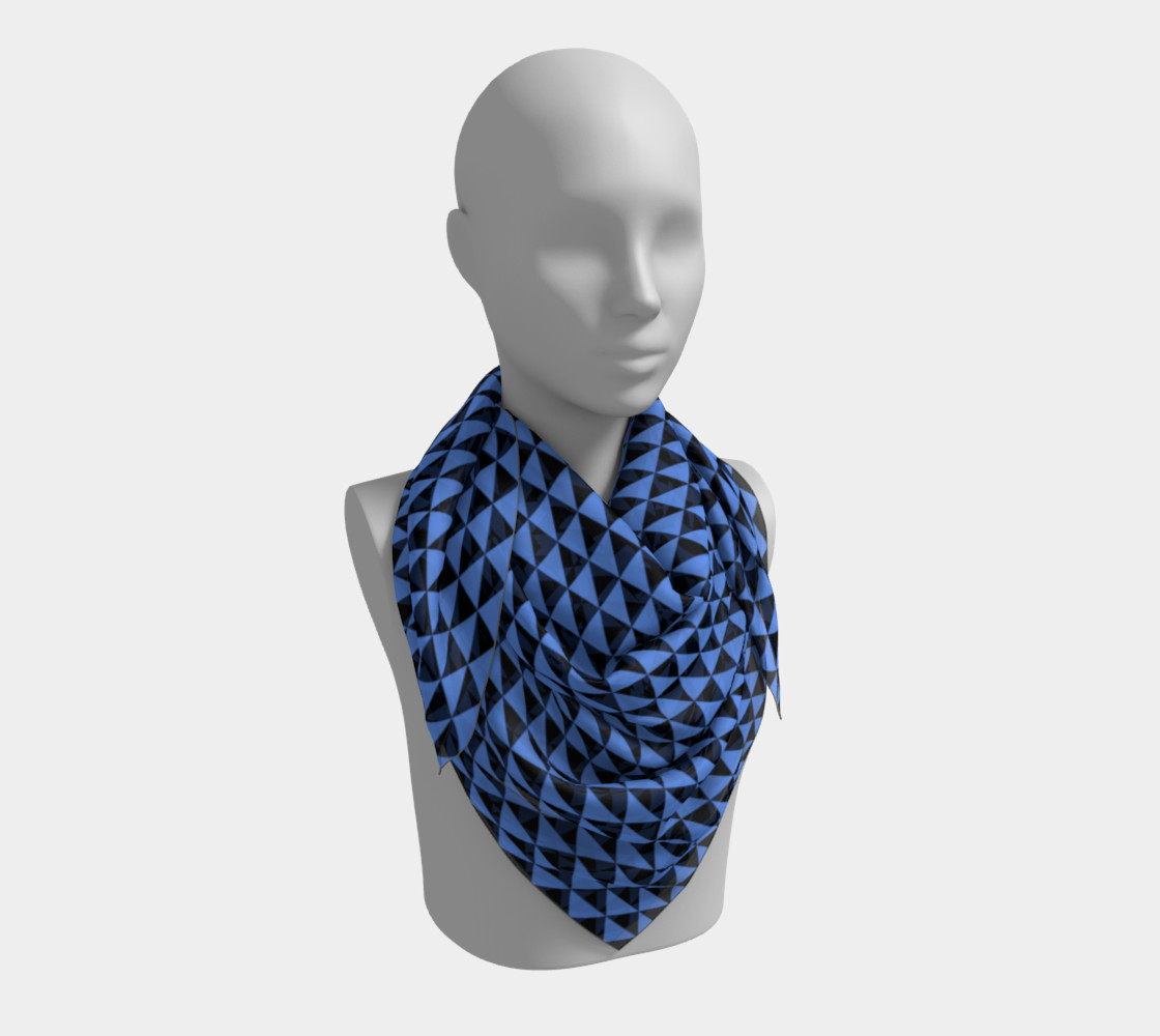 Black and Cornflower Blue Triangles preview #3