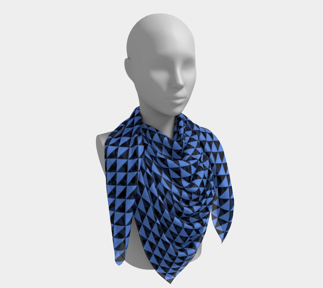 Black and Cornflower Blue Triangles preview #4