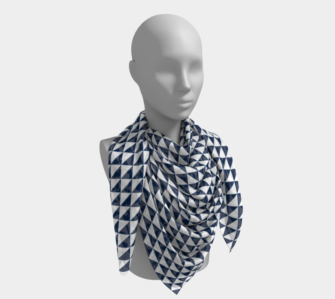 Aperçu de Navy Blue and White Triangles #4