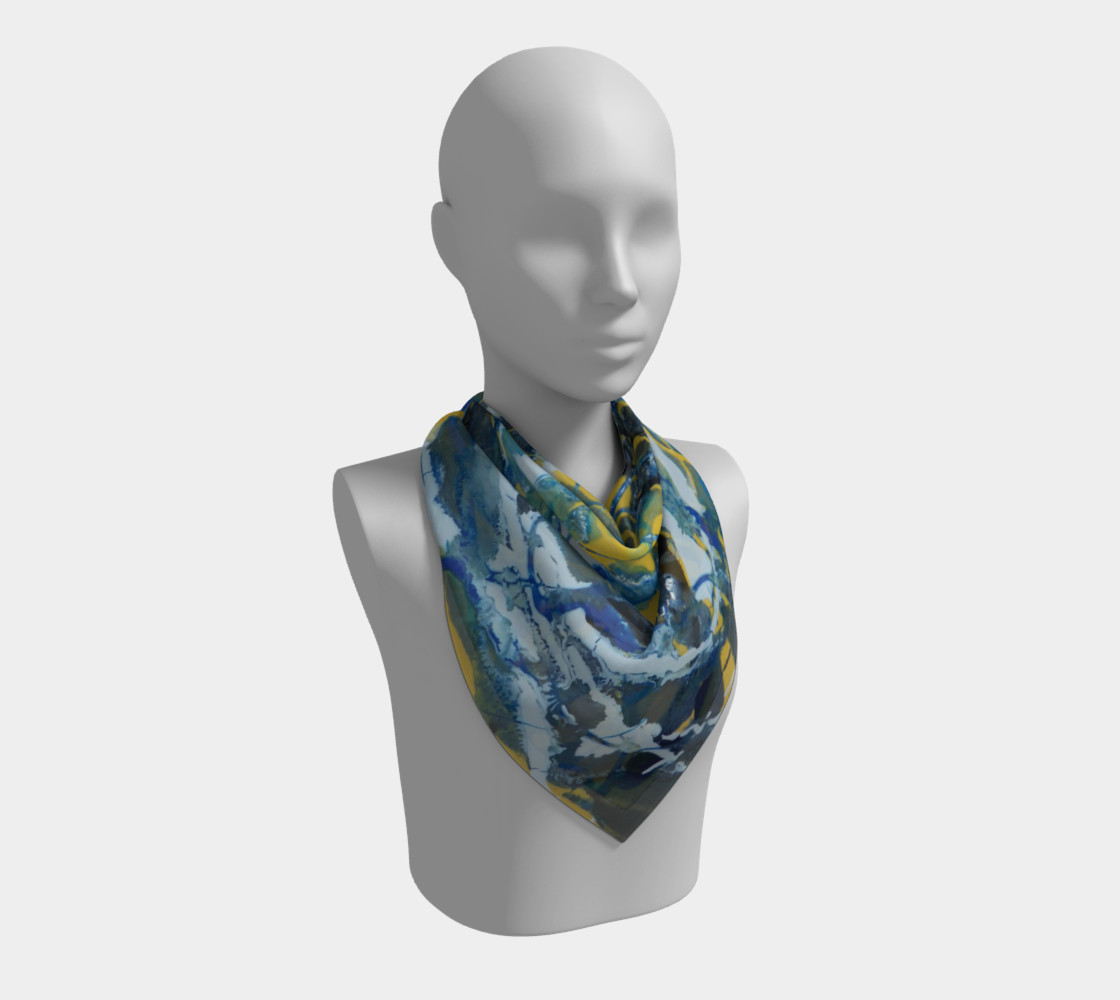 Aperçu de Mediterranean Tidepool Square Scarf #2