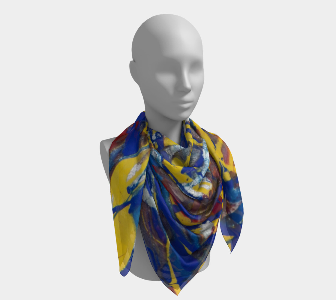 Sky Dance at Sunset Square Scarf Miniature #5