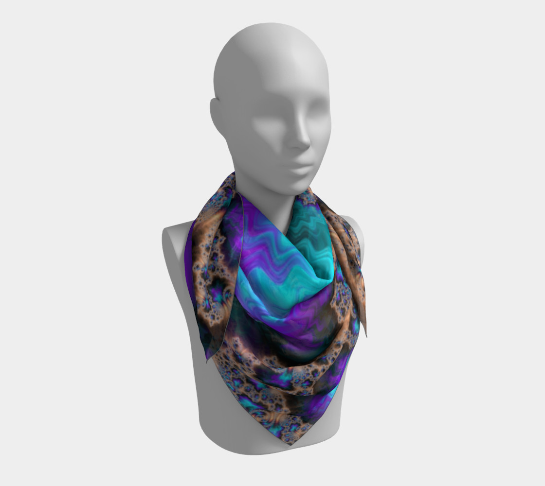 Electric Ocean Square Scarf preview #3