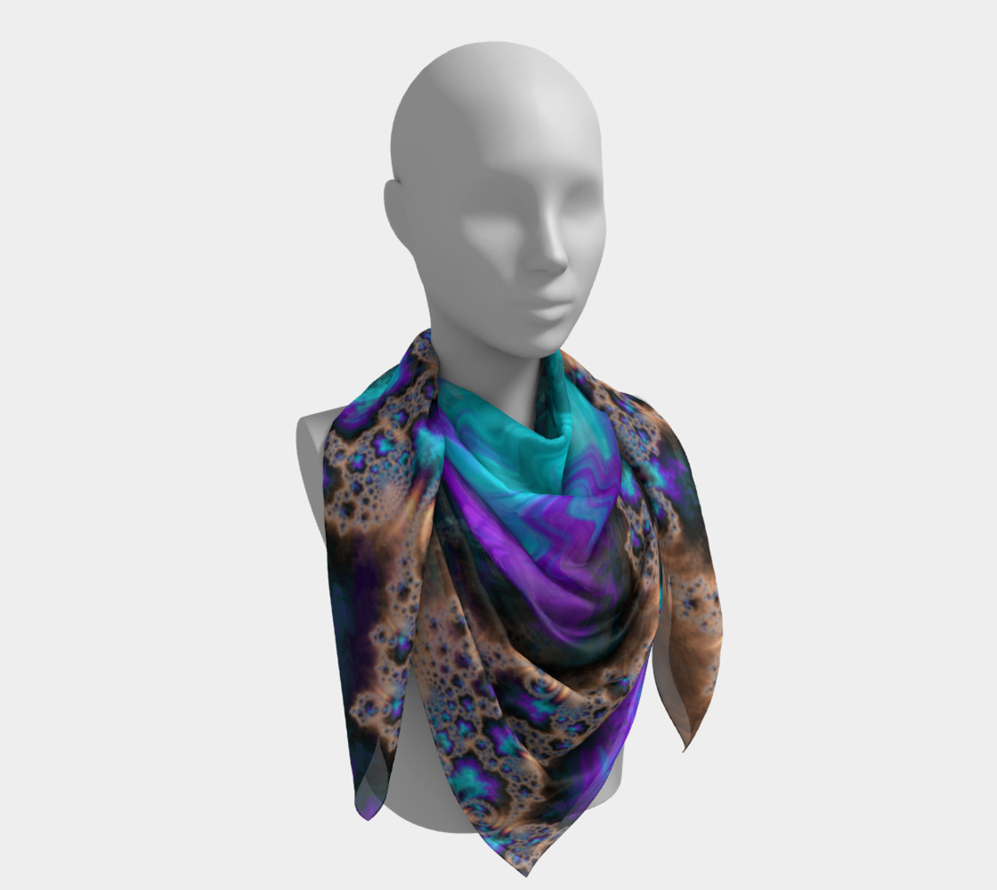 Electric Ocean Square Scarf preview #4