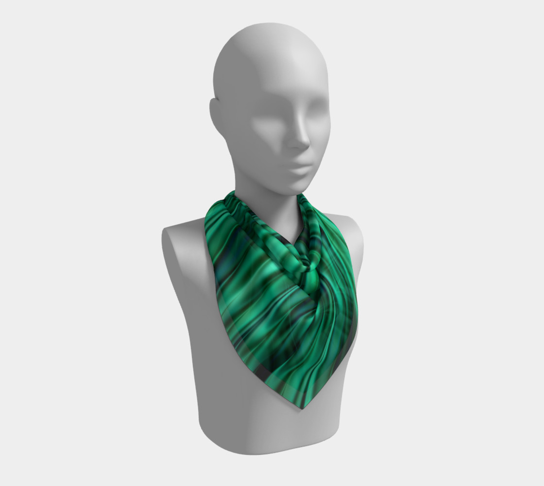 Emerald green, blue and black shaded stripes Miniature #3