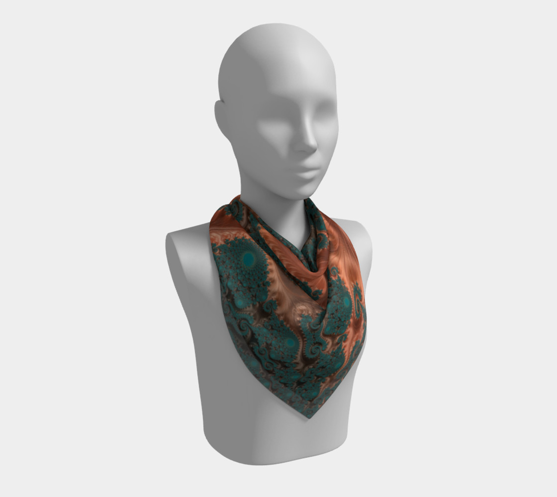 Copper Leaves Square Scarf preview #2