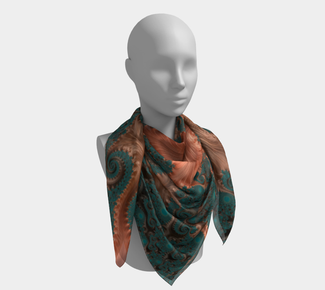 Copper Leaves Square Scarf preview #4