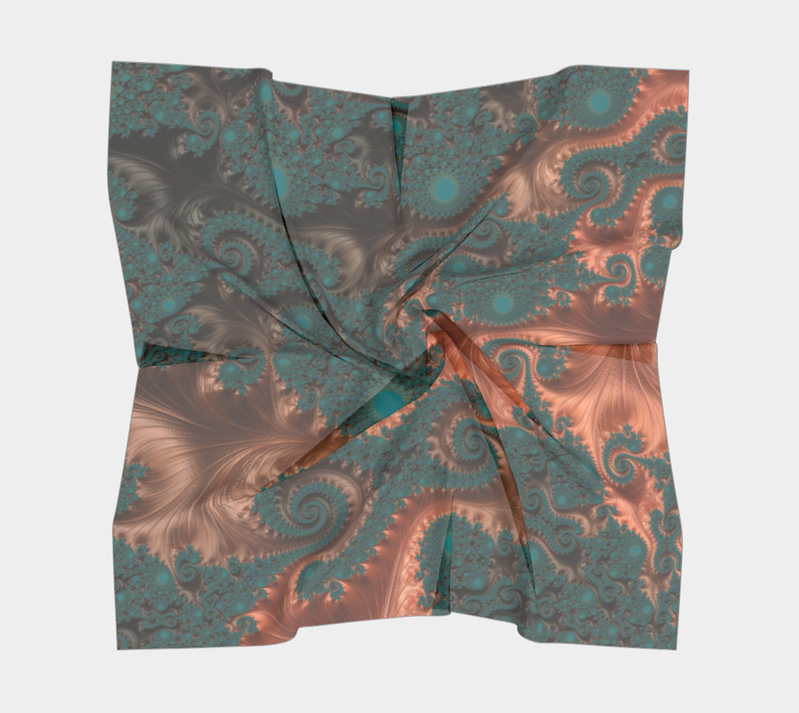 Copper Leaves Square Scarf preview #5