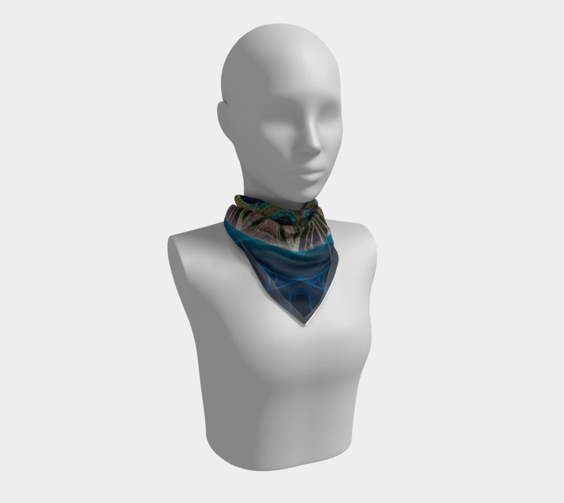 Peacock Power Silk Scarf preview #1