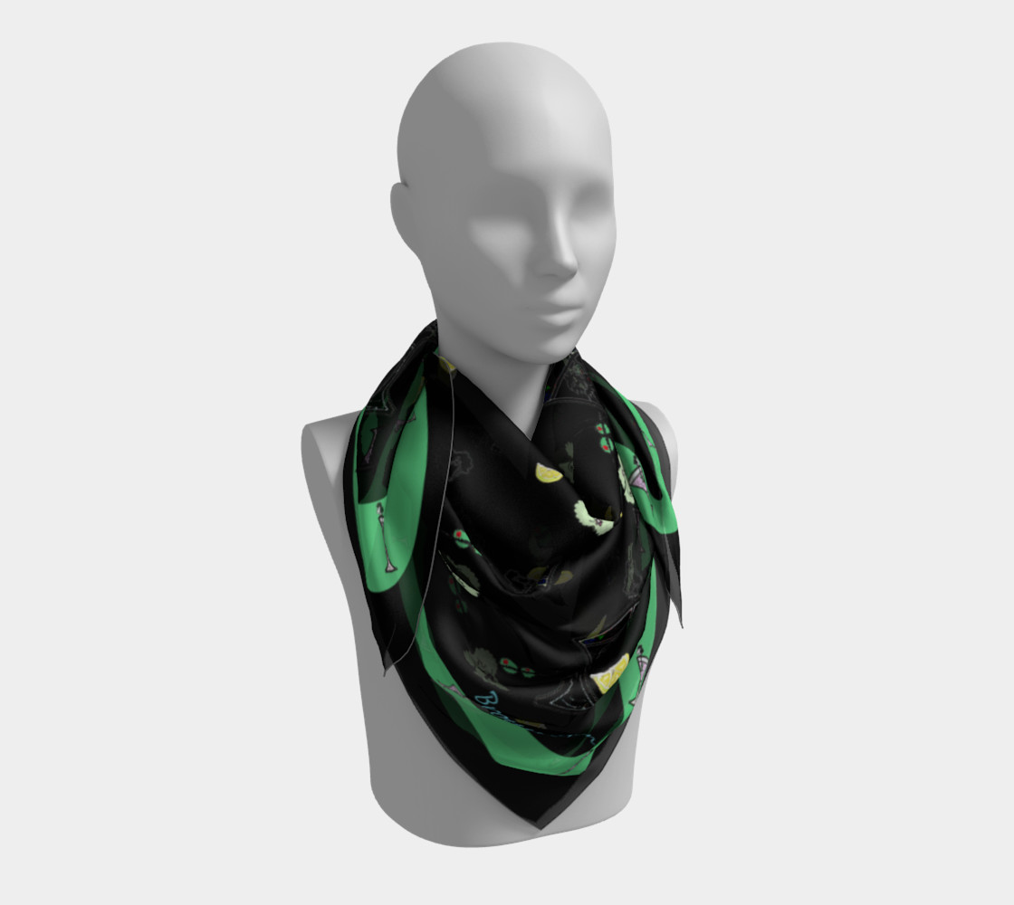 Martini Night  poodle scarf  3D preview
