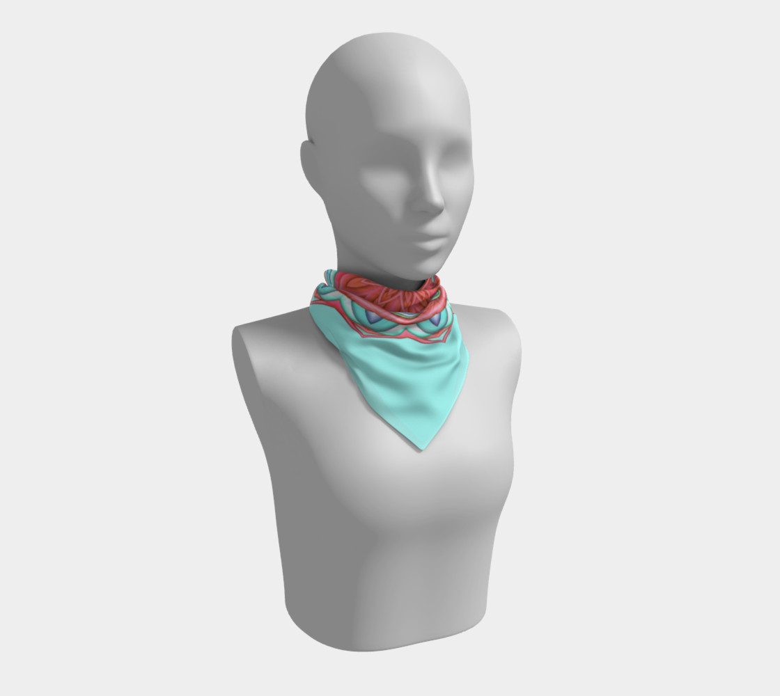 Colorful Geometric Flower Medallion Big Scarf preview #1
