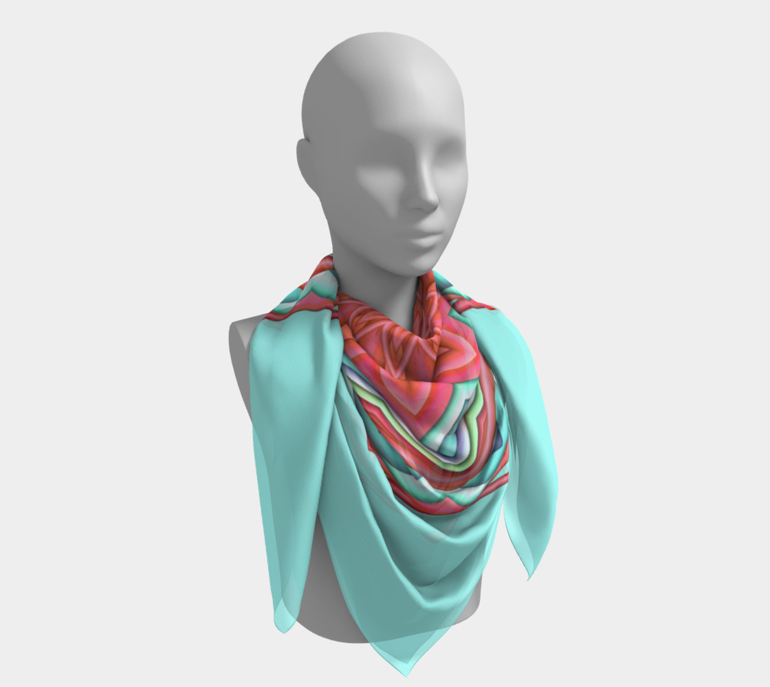 Colorful Geometric Flower Medallion Big Scarf preview #4