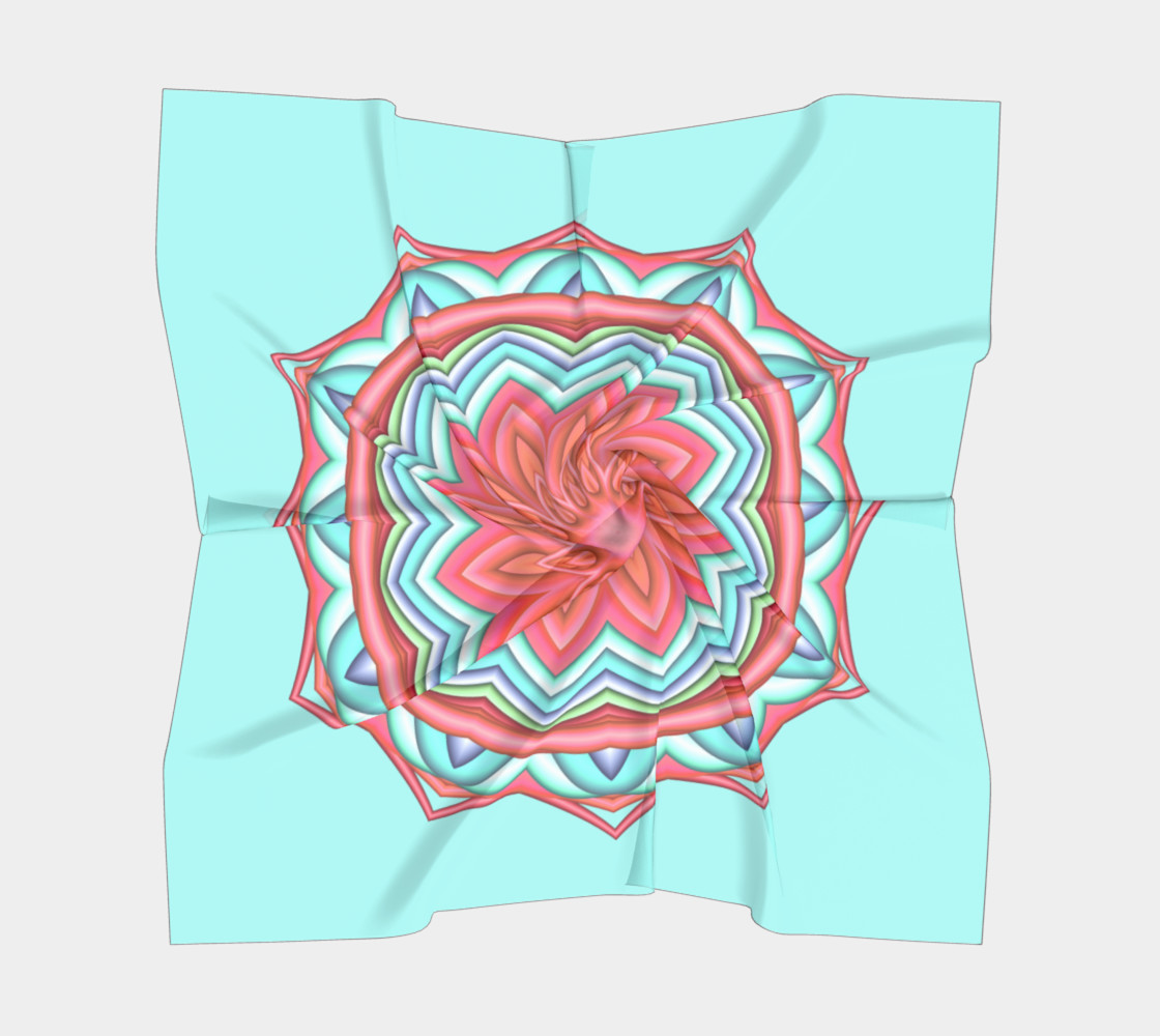 Colorful Geometric Flower Medallion Big Scarf preview #5