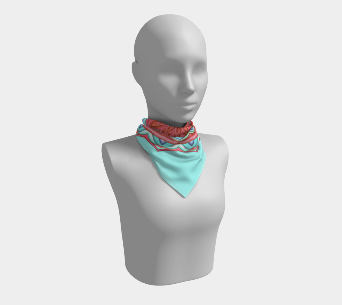 Colorful Geometric Flower Medallion Square Scarf preview #1