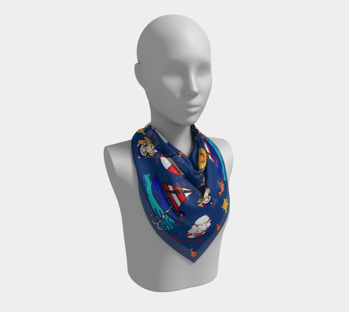 Nautical Black poodle in sail boat by Broussalian preview #2