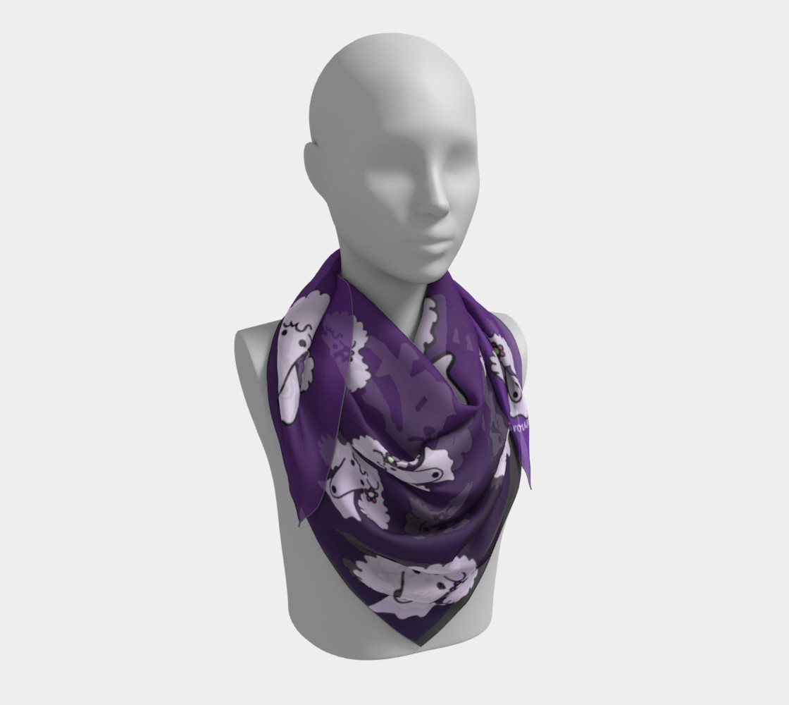 Bev's purple Satin Scarf by Broussalian 3D preview