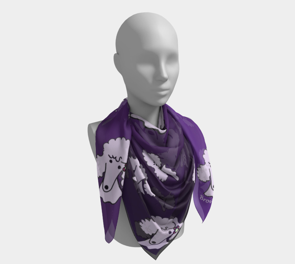 Bev's purple Satin Scarf by Broussalian preview #4
