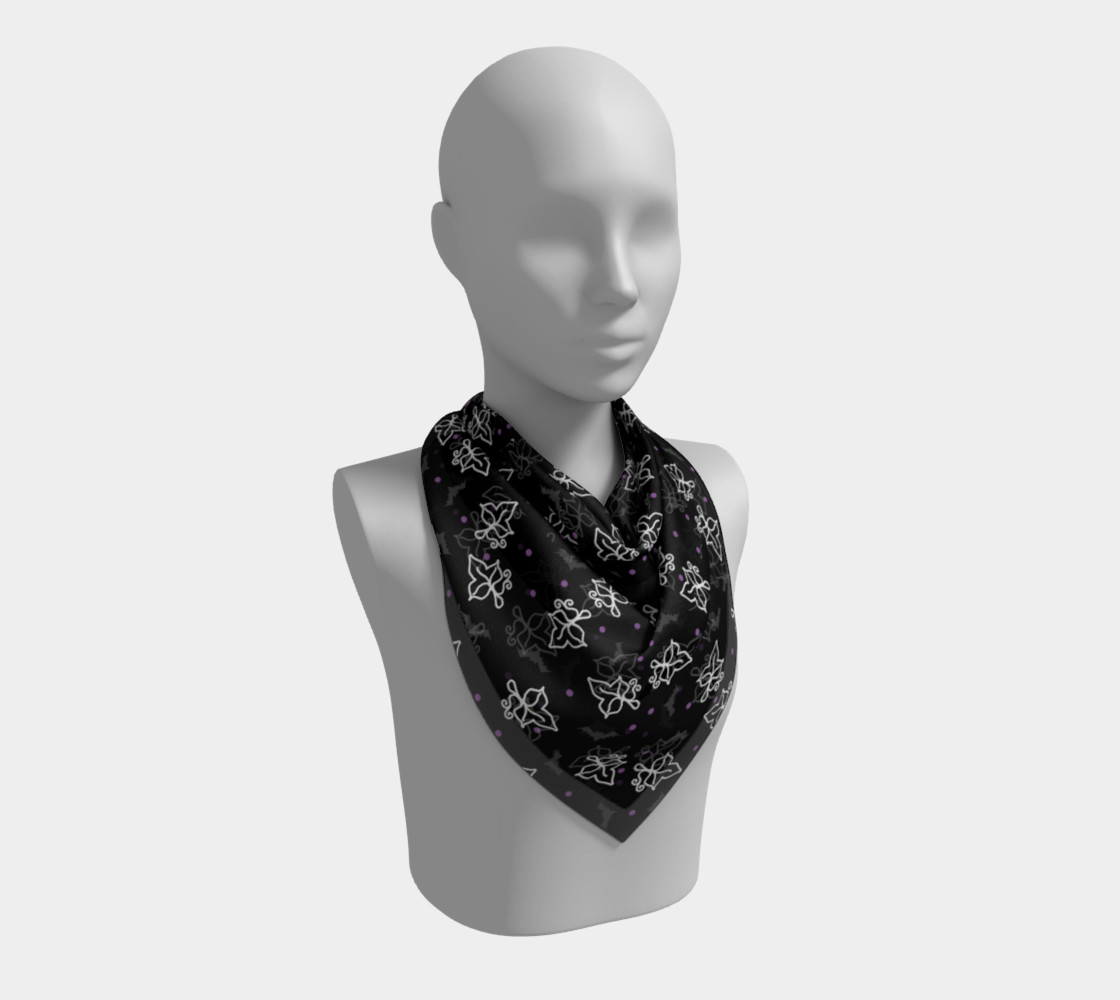 Ivy Bat All Over Print Goth Scarf preview #2