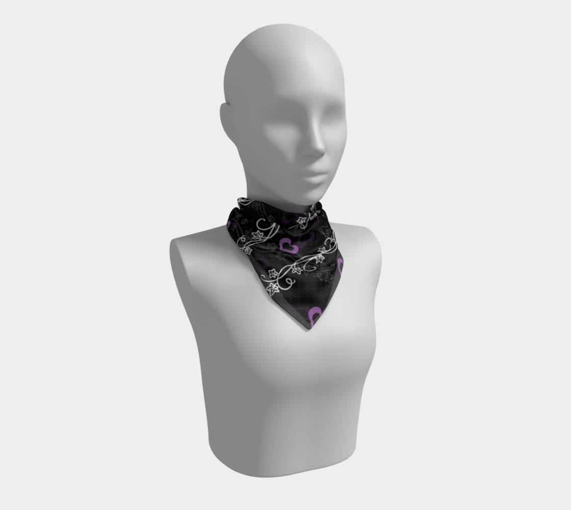 Fishnet Heart Vines Gothic Damask Scarf preview #1