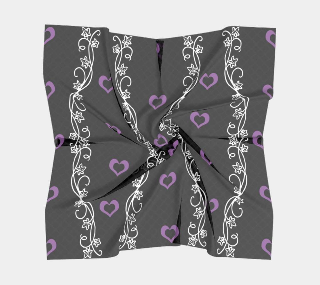 Fishnet Heart Vines Gothic Damask Scarf preview #5