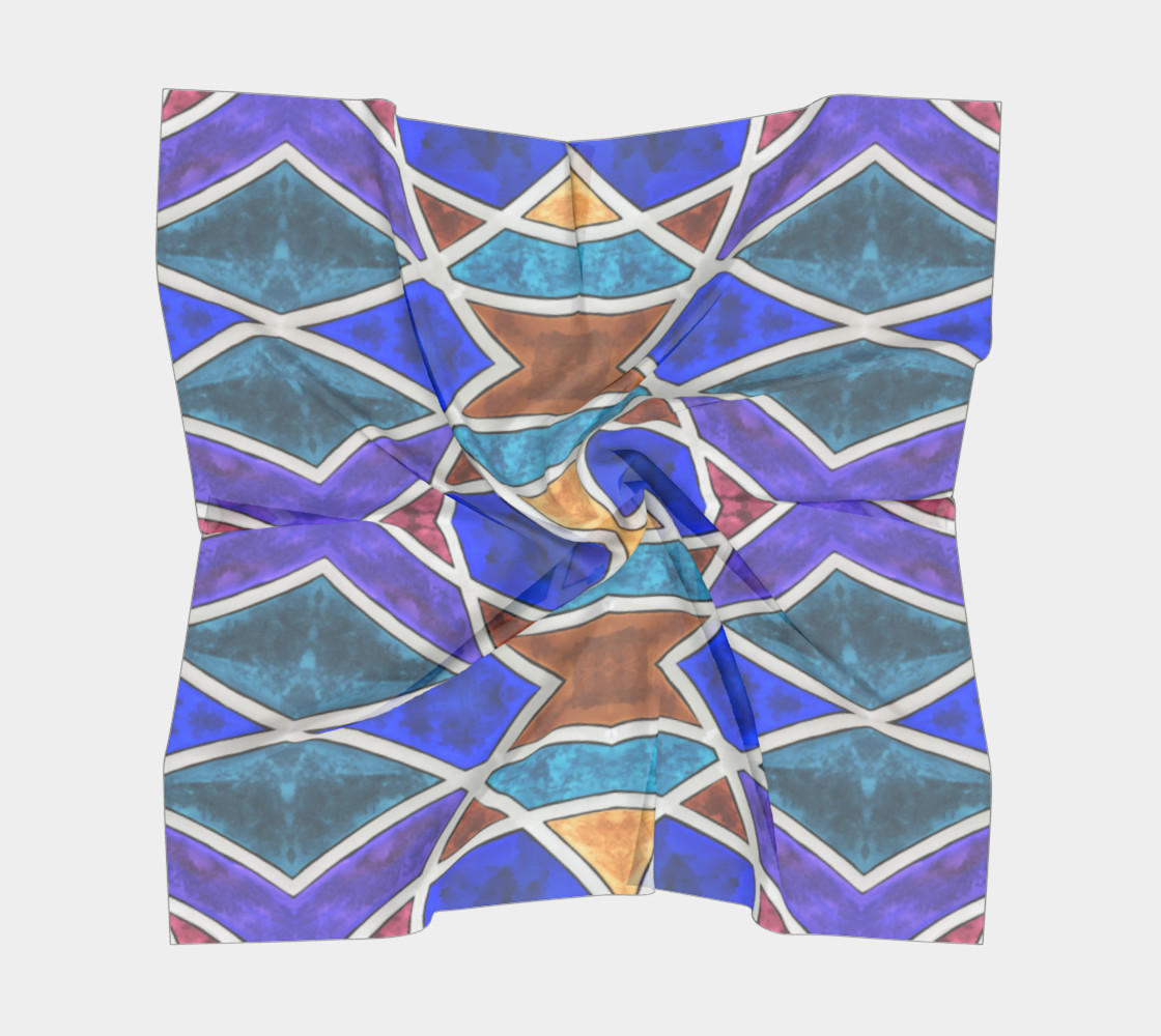 Blues Geo Square Scarf preview #5