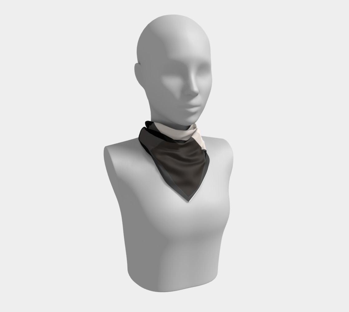 Aperçu de black tan color block scarf #1