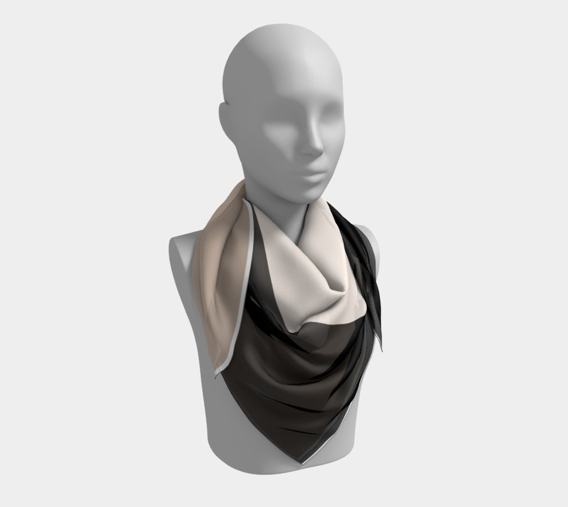 Aperçu de black tan color block scarf #3