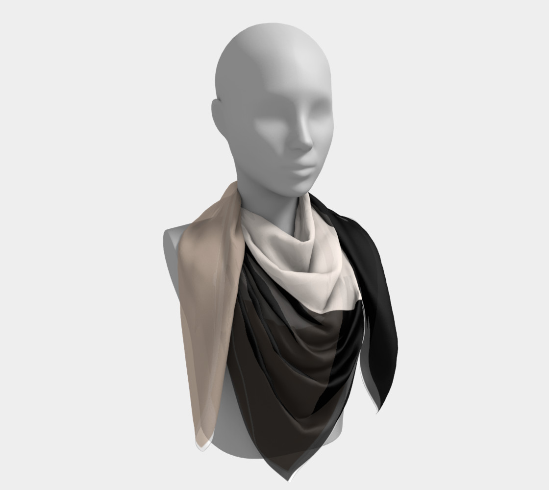 Aperçu de black tan color block scarf #4