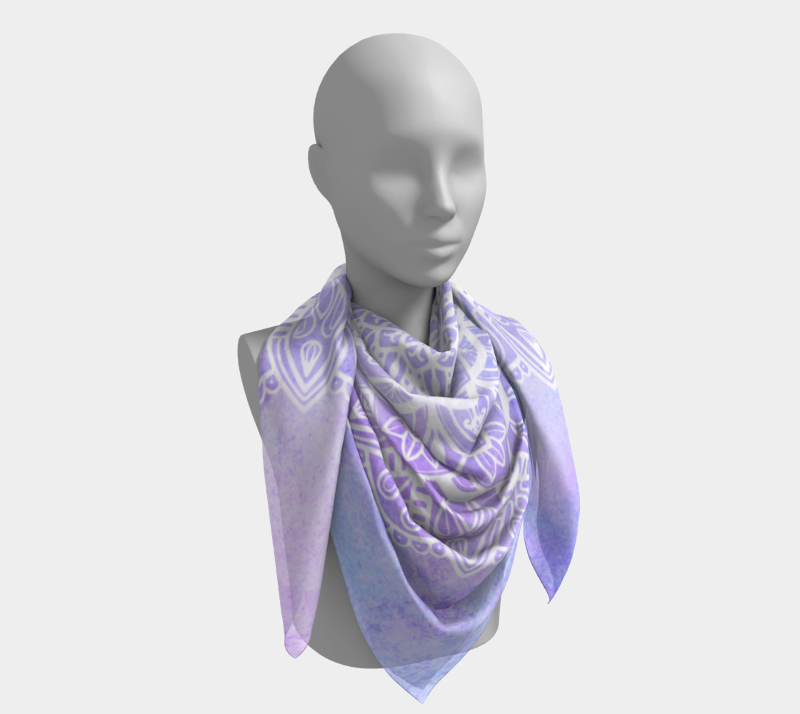 White Mandala on Pastel Purple preview #4