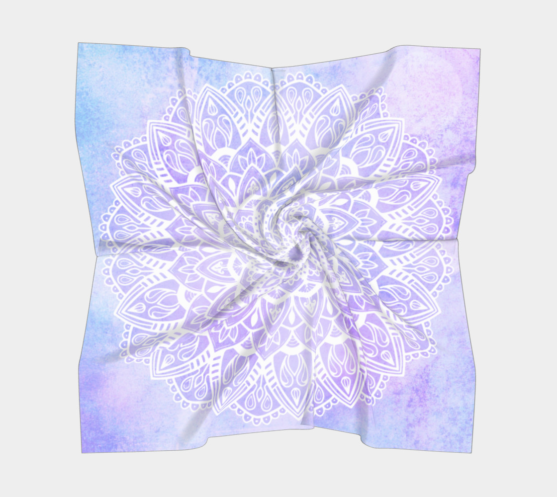 White Mandala on Pastel Purple preview #5
