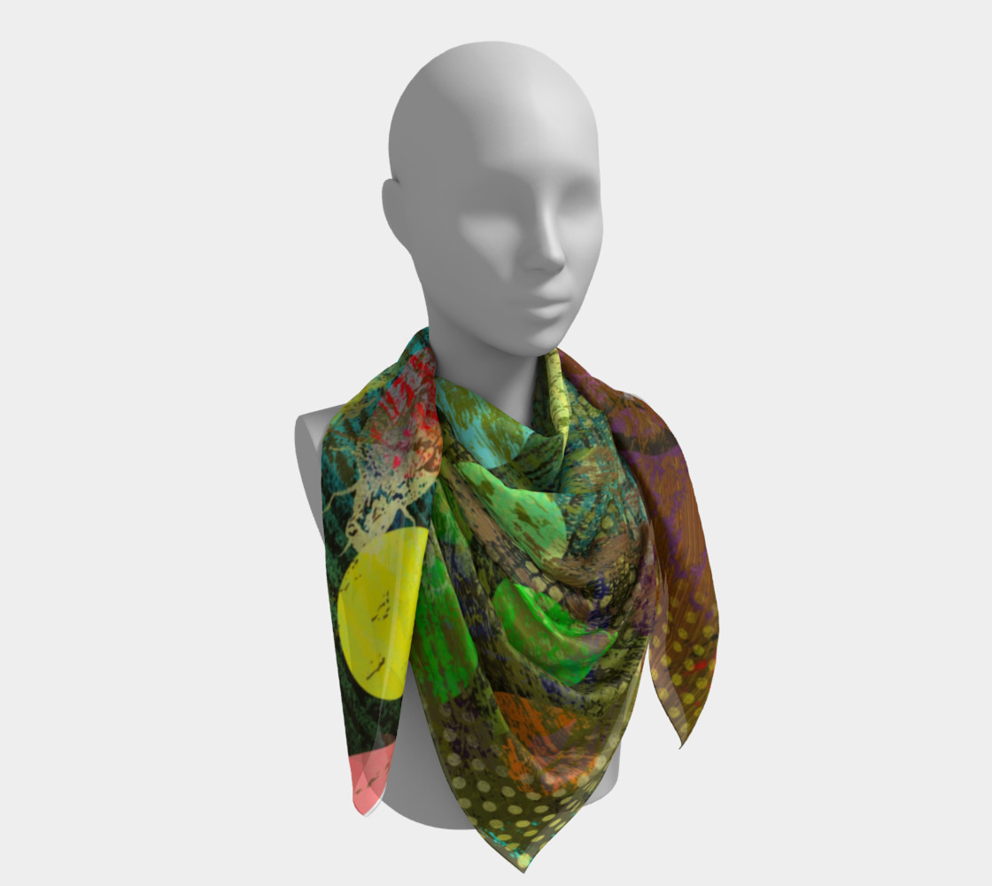 Aperçu de Abstract Colorful Multi-Dots Scarf #4