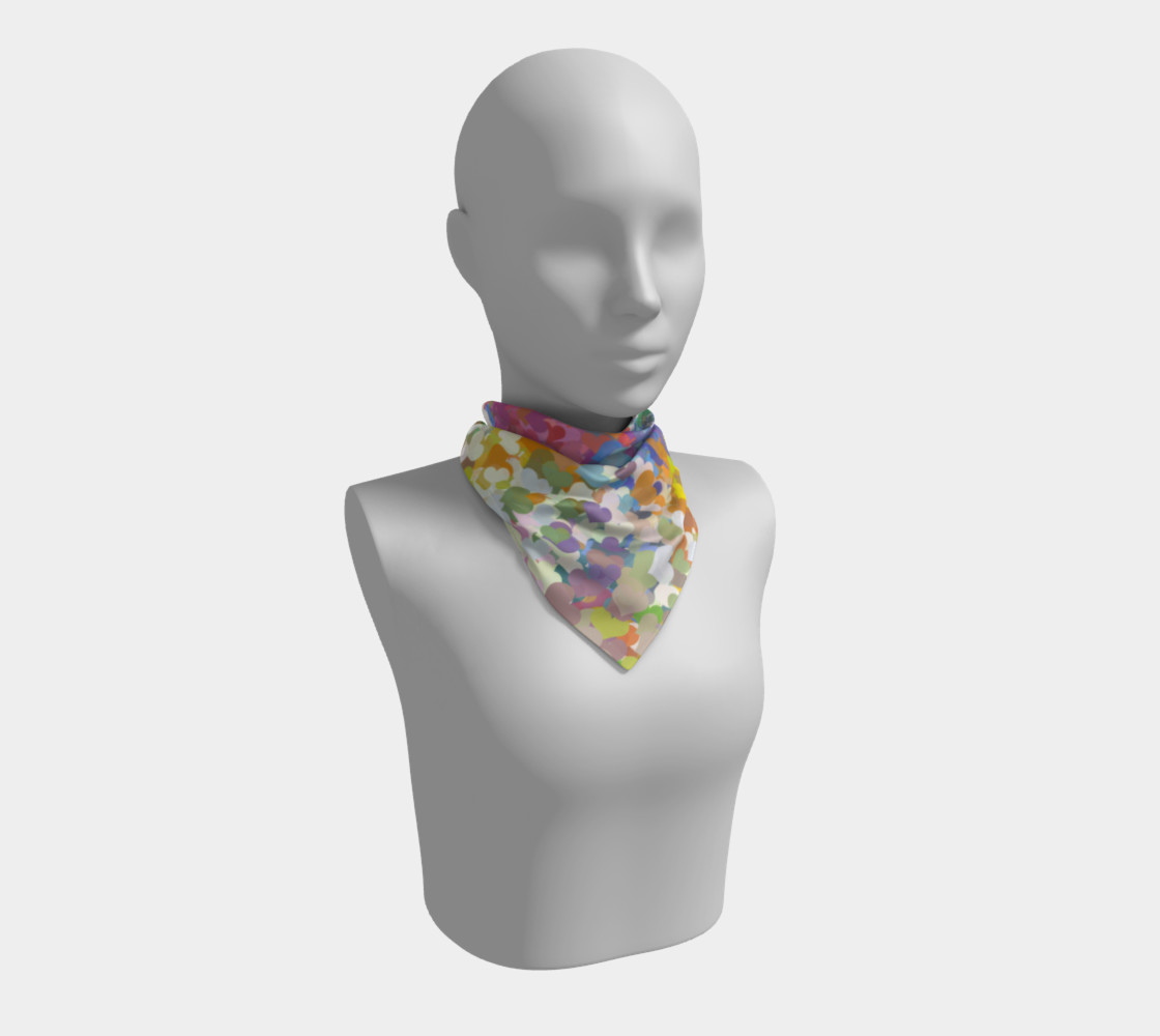 Pastel Tiny Confetti Hearts Square Scarf preview #1
