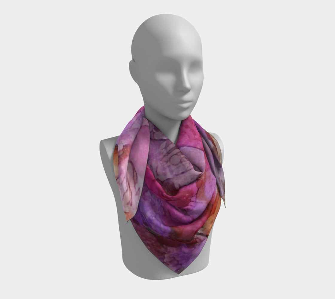 Blossoms Ink #1Square Scarf preview #3