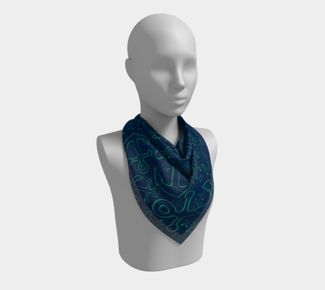 Anchor Dream - Green on Navy preview #2