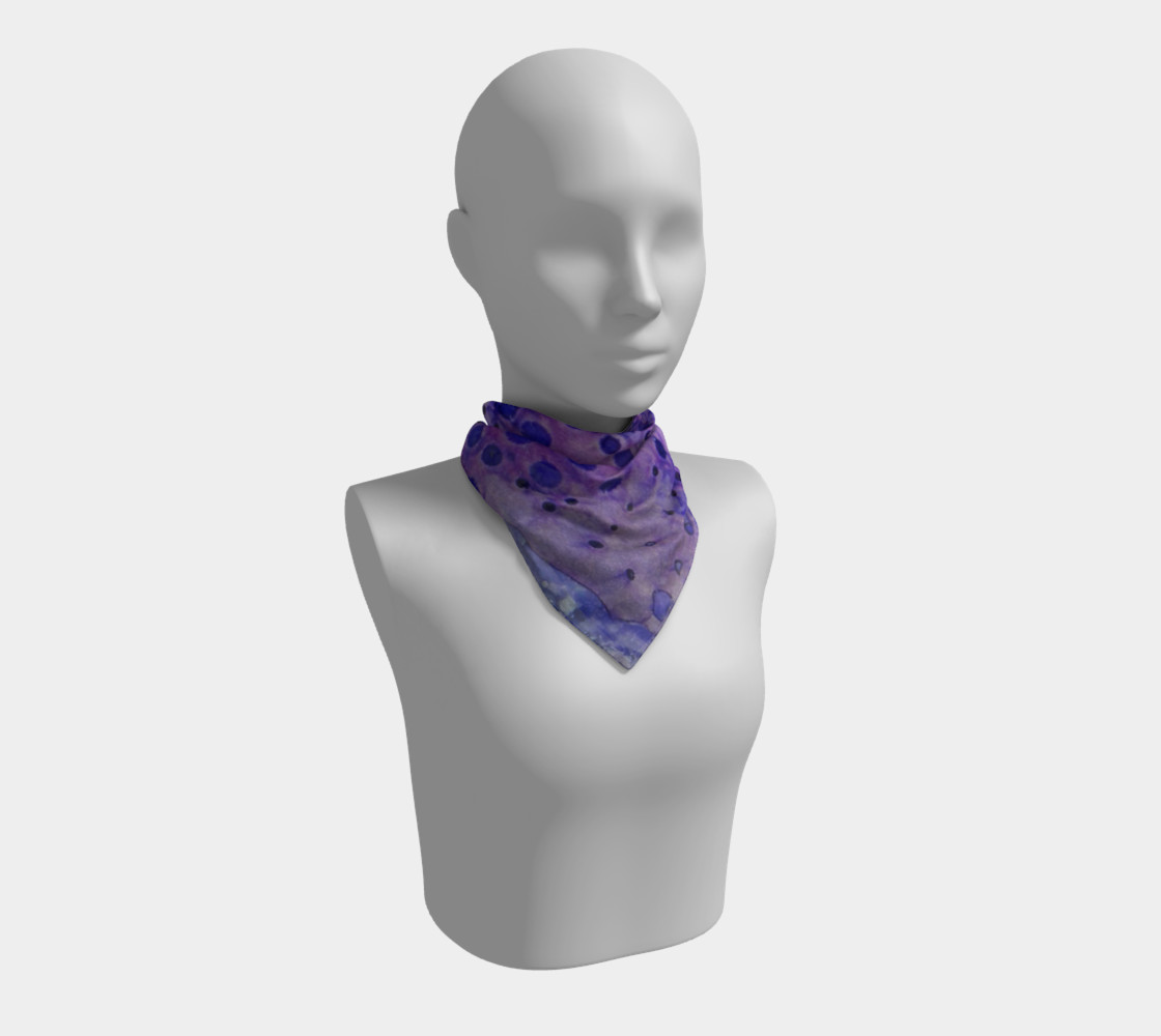 Purple Grid Ink #2 Square Scarf preview #1